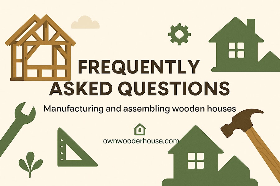FAQ - Frequently Asked Questions about manufacturing and assembling wooden houses  