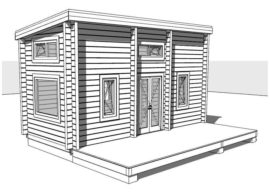 Mobile, two-storey, wooden house "Caravan"