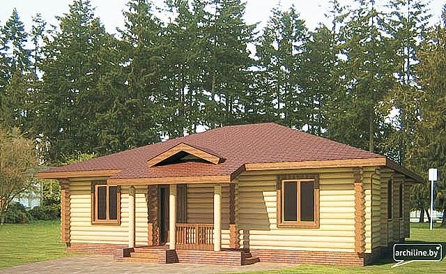 Log cabin "Kaane" - country house from dried round logs   
